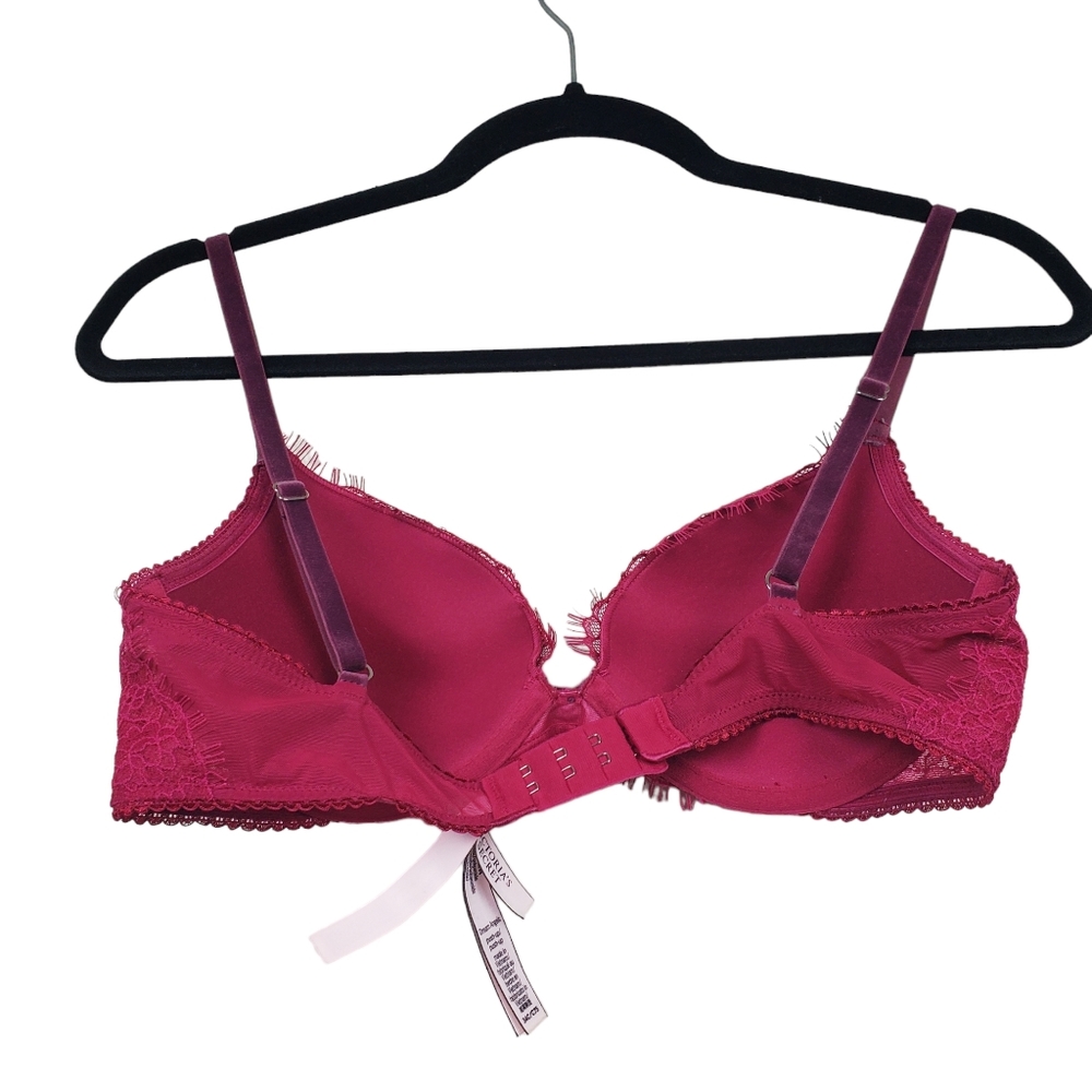 Victoria's Secret Berry Lace Dream Angels Push Up Bra Size 34C - Picture 5 of 7